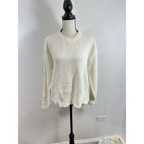 Pistola Olga waffle stitch sweater in Ivory size M New - Picture 2 of 7